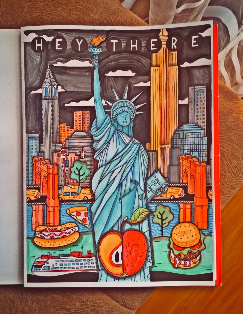 New York Art Umetnička Ilustracija Markeri